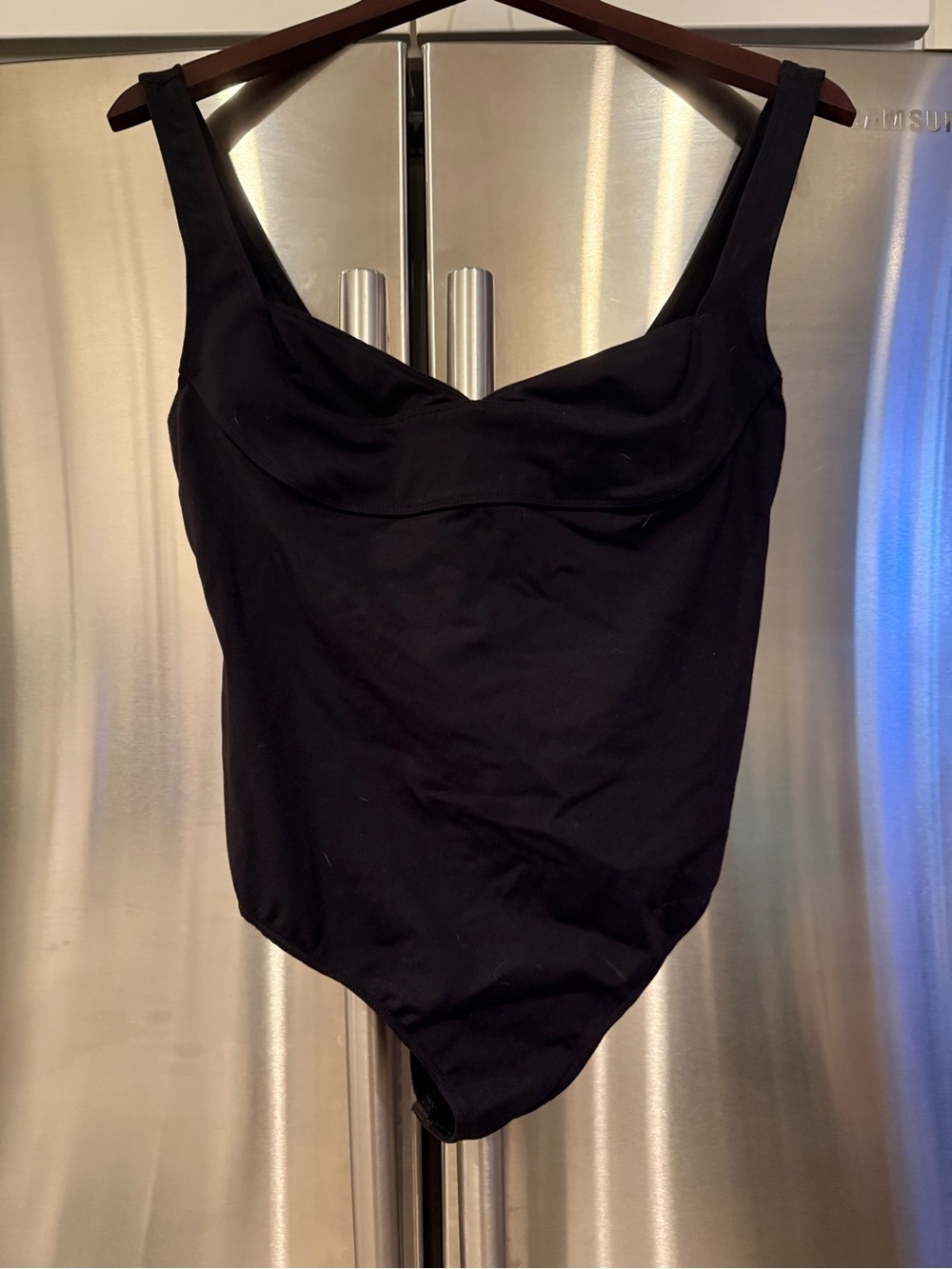 We The Free Black Scoop Neck Tank Bodysuit